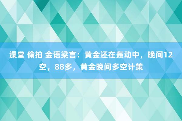 澡堂 偷拍 金语梁言：黄金还在轰动中，晚间12空，88多，黄金晚间多空计策