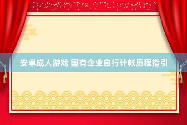 安卓成人游戏 国有企业自行计帐历程指引