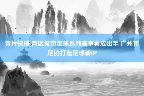 黄片快播 湾区城市足球系列赛事看成出手 广州市足协打造足球新IP