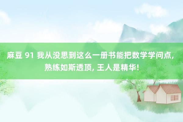 麻豆 91 我从没思到这么一册书能把数学学问点， 熟练如斯透顶， 王人是精华!