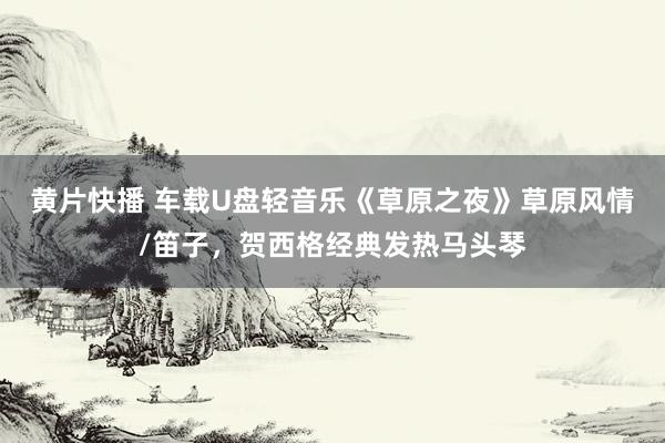 黄片快播 车载U盘轻音乐《草原之夜》草原风情/笛子，贺西格经典发热马头琴