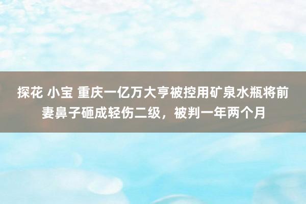 探花 小宝 重庆一亿万大亨被控用矿泉水瓶将前妻鼻子砸成轻伤二级，被判一年两个月