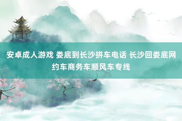 安卓成人游戏 娄底到长沙拼车电话 长沙回娄底网约车商务车顺风车专线