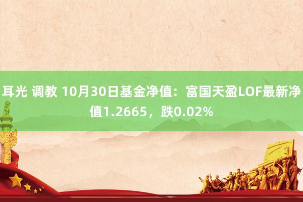 耳光 调教 10月30日基金净值：富国天盈LOF最新净值1.2665，跌0.02%