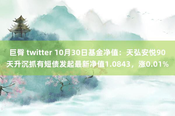 巨臀 twitter 10月30日基金净值：天弘安悦90天升沉抓有短债发起最新净值1.0843，涨0.01%