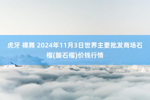 虎牙 裸舞 2024年11月3日世界主要批发商场石榴(酸石榴)价钱行情