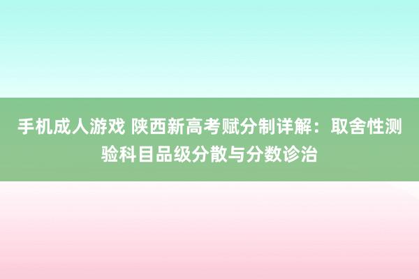 手机成人游戏 陕西新高考赋分制详解：取舍性测验科目品级分散与分数诊治