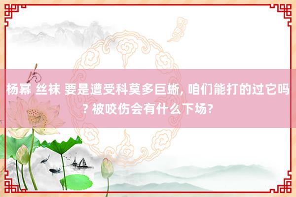 杨幂 丝袜 要是遭受科莫多巨蜥， 咱们能打的过它吗? 被咬伤会有什么下场?