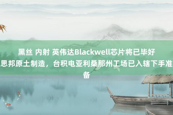 黑丝 内射 英伟达Blackwell芯片将已毕好意思邦原土制造，台积电亚利桑那州工场已入辖下手准备