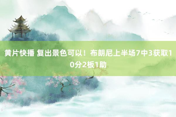 黄片快播 复出景色可以！布朗尼上半场7中3获取10分2板1助