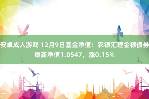 安卓成人游戏 12月9日基金净值：农银汇理金禄债券最新净值1.0547，涨0.15%